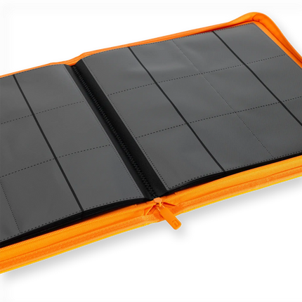 Vault X - 12-Pocket Exo-Tec® Zip Binder - Neon Orange