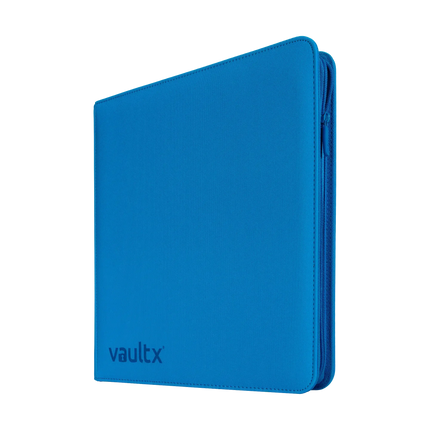 Vault X - 12-Pocket Exo-Tec® Zip Binder - Neon Blue