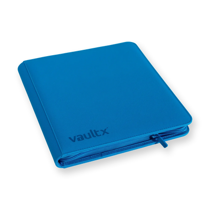 Vault X - 12-Pocket Exo-Tec® Zip Binder - Neon Blue