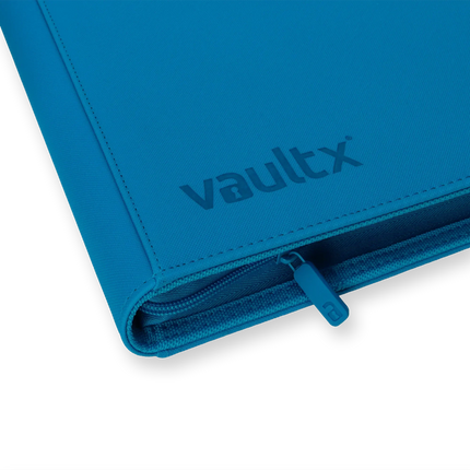 Vault X - 12-Pocket Exo-Tec® Zip Binder - Neon Blue