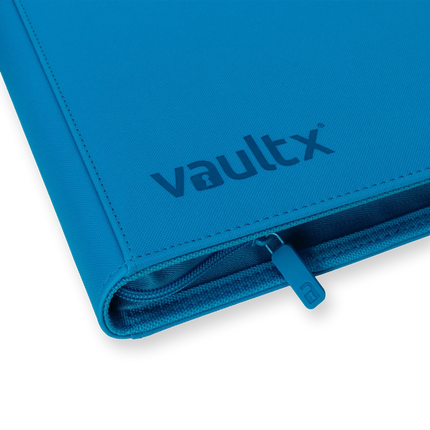 Vault X - 9-Pocket Exo-Tec® Zip Binder - Neon Blue