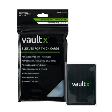 Vault X - Card Sleeves for Thick Cards (200 Pack)