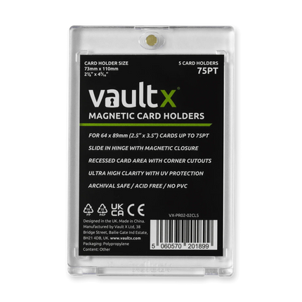 Vault X - Magnetic Card Holders 75pt (5 Pack)