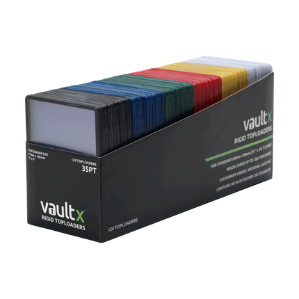 Vault X - Seamless Rigid Toploaders 35pt Colours (120 Pack)