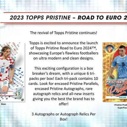 Topps - 2023 Road To Euros 2024 Pristine Football (Soccer) - Hobby Box