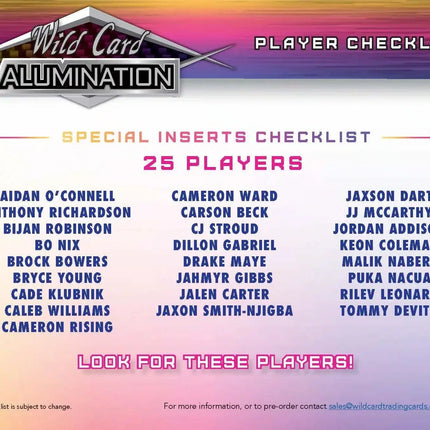 Wild Card - 2023 Alumination Special Rookie and Insert Edition American Football (NFL) - Hobby Box