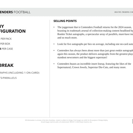 Panini - 2024 Contenders American Football (NFL) - Hobby Box