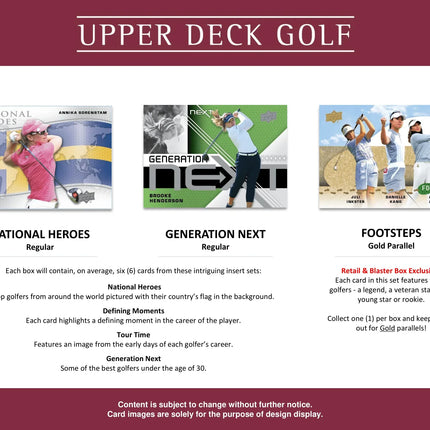 Upper Deck - 2024 Upper Deck Golf - Tin