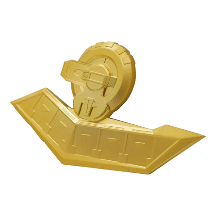 Fanattik - Yu-Gi-Oh! - Mini Replica - 24 Karat Gold Plated Duel Disk (Limited Edition)