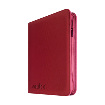 Vault X - 9-Pocket Exo-Tec® Zip Binder - Metallic Red