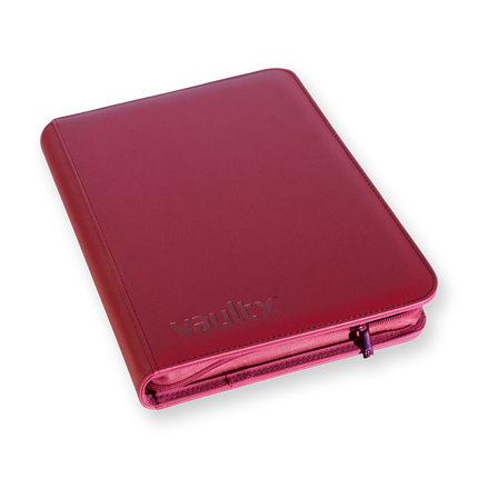 Vault X - 9-Pocket Exo-Tec® Zip Binder - Metallic Red