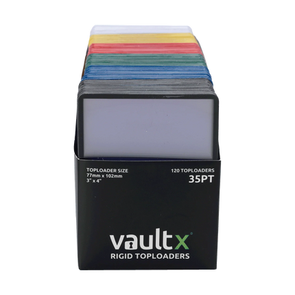Vault X - Seamless Rigid Toploaders 35pt Colours (120 Pack)