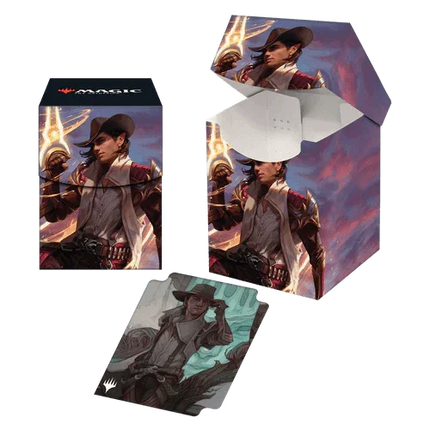 Outlaws of Thunder Junction Kellan, the Kid Key Art 100+ Deck Box® for Magic: The Gathering