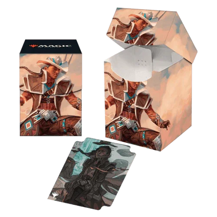 Outlaws of Thunder Junction Annie Flash, The Veteran Key Art 100+ Deck Box® for Magic: The Gathering