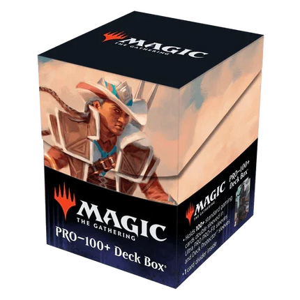 Outlaws of Thunder Junction Annie Flash, The Veteran Key Art 100+ Deck Box® for Magic: The Gathering