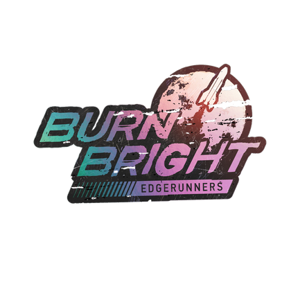Cyberpunk TCG Set 02 Edgerunners: Burn Bright official announcement logo, placeholder artwork, not final product packaging