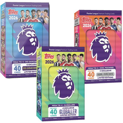Topps - 2026 Premier League Debut Edition Football (Soccer) - Mega Tin (Assorted)
