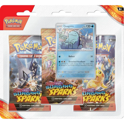 Pokemon TCG - Scarlet & Violet - Surging Sparks - 3-Pack Blister - Quagsire