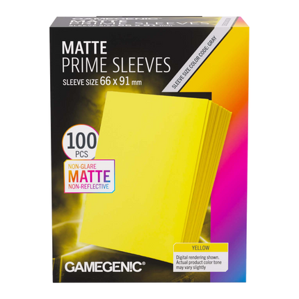 Gamegenic - Matte Prime Sleeves Yellow 66x91 (100 ct.)