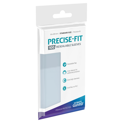 Ultimate Guard - Precise-Fit Sleeves - Standard Size - Resealable - 100pk