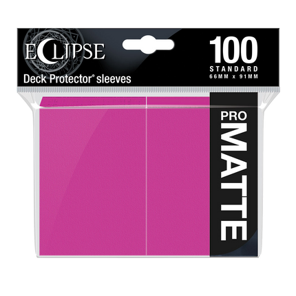 Ultra Pro - Eclipse Matte Standard Deck Protector Sleeves (100pk) - Hot Pink