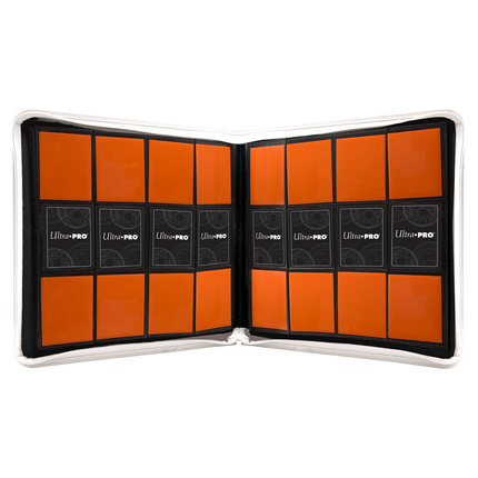 Ultra Pro - Vivid White 12-Pocket Zippered Pro Binder Album