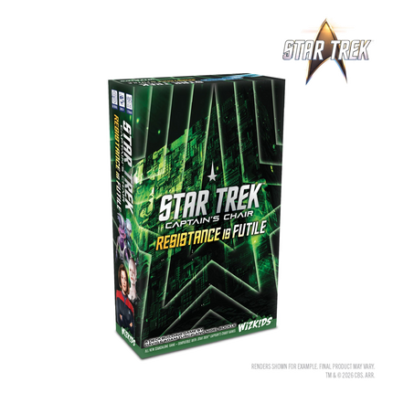 Star Trek Captain’s Chair Resistance is Futile official English product render; final product may vary