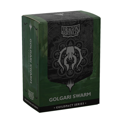 Dragon Shield Golgari Swarm 100 standard-size sleeves box on transparent background