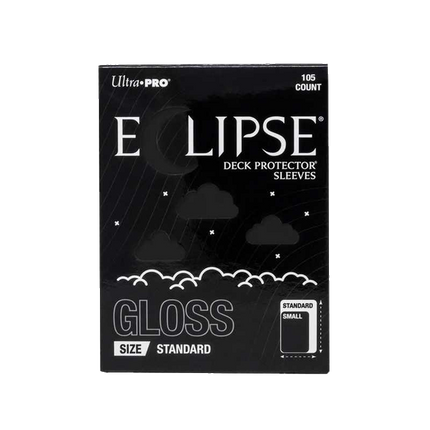 Ultra Pro - Eclipse Gloss Standard Deck Protector Sleeves - Jet Black - 105pk