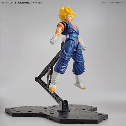 Bandai - Figure-rise Standard - Dragon Ball Z - Super Saiyan Vegetto (Package Renewal) - assembled product, airborne power-up pose on separately sold Action Base