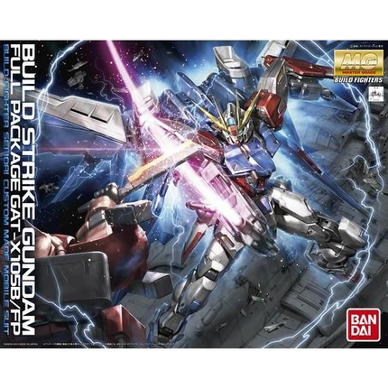 Bandai - Gunpla - MG 1/100 - Gundam Build Fighters - GAT-X105B/FP Build Strike Gundam Full Package - retail packaging