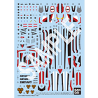 Bandai - Macross Frontier - HG 1/100 VF-25F Messiah Valkyrie (Alto Custom) Water-Slide Decals - official water-slide decal sheet