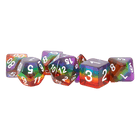 Fanroll - 16mm Resin Polyhedral Dice Set - Translucent Rainbow