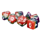 Fanroll - 16mm Resin Polyhedral Dice Set - Rainbow