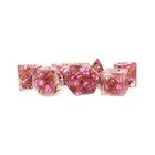 Fanroll - 16mm Resin Polyhedral Dice Set - Pearl: Pink with Copper Numbers