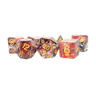 Fanroll - 16mm Resin Polyhedral Dice Set - Particle: Red/Black