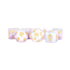 Fanroll - 16mm Resin Polyhedral Dice Set - Lavender