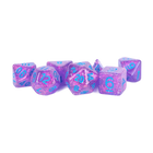 Fanroll - 16mm Resin Polyhedral Dice Set - Flash Dice: Purple