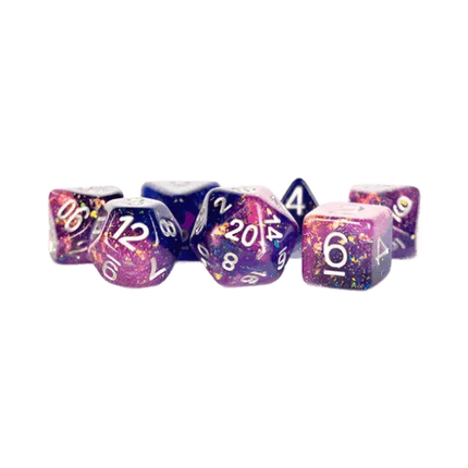 Fanroll - 16mm Resin Polyhedral Dice Set - Eternal: Purple/Blue