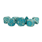Fanroll - 16mm Enamel Acrylic Poly Dice Set - Ice with Blue Enamel