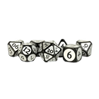 Fanroll - 16mm Enamel Acrylic Poly Dice Set - Black with Silver Enamel
