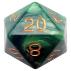 Fanroll - 35mm Mega Acrylic D20 - Green/Light Green with Gold Numbers