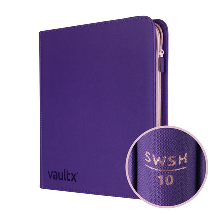 Vault X - 12-Pocket Exo-Tec® Zip Binder - SWSH10 - Purple