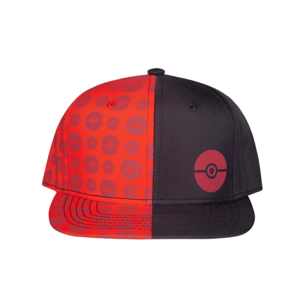 Difuzed - Pokemon - Black and Red Pokeball Snapback Cap - The Card Vault