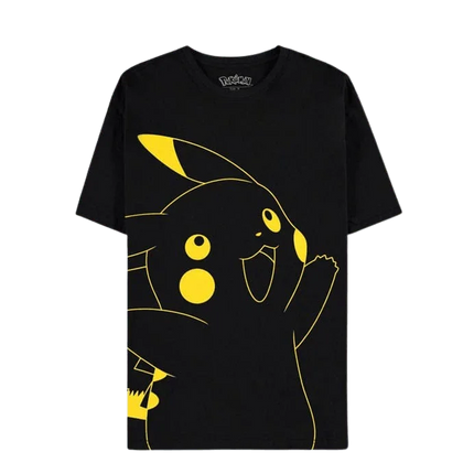 Difuzed - Pokemon - Pikachu Outline Short Sleeved T-Shirt - The Card Vault