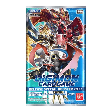 Digimon Card Game: Release Special Booster Ver.1.5 (BT01-03) Booster Pack - The Card Vault