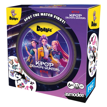 Dobble KPOP Demon Hunters card game box