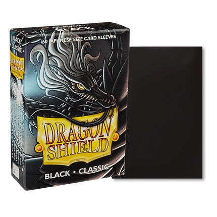 Dragon Shield - Classic Sleeves - Japanese Size - 60pk - Black - The Card Vault