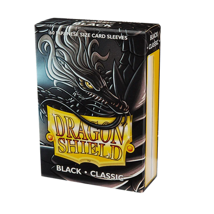 Dragon Shield - Classic Sleeves - Japanese Size - 60pk - Black - The Card Vault