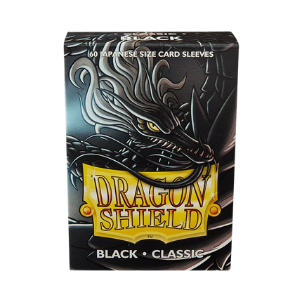 Dragon Shield - Classic Sleeves - Japanese Size - 60pk - Black - The Card Vault